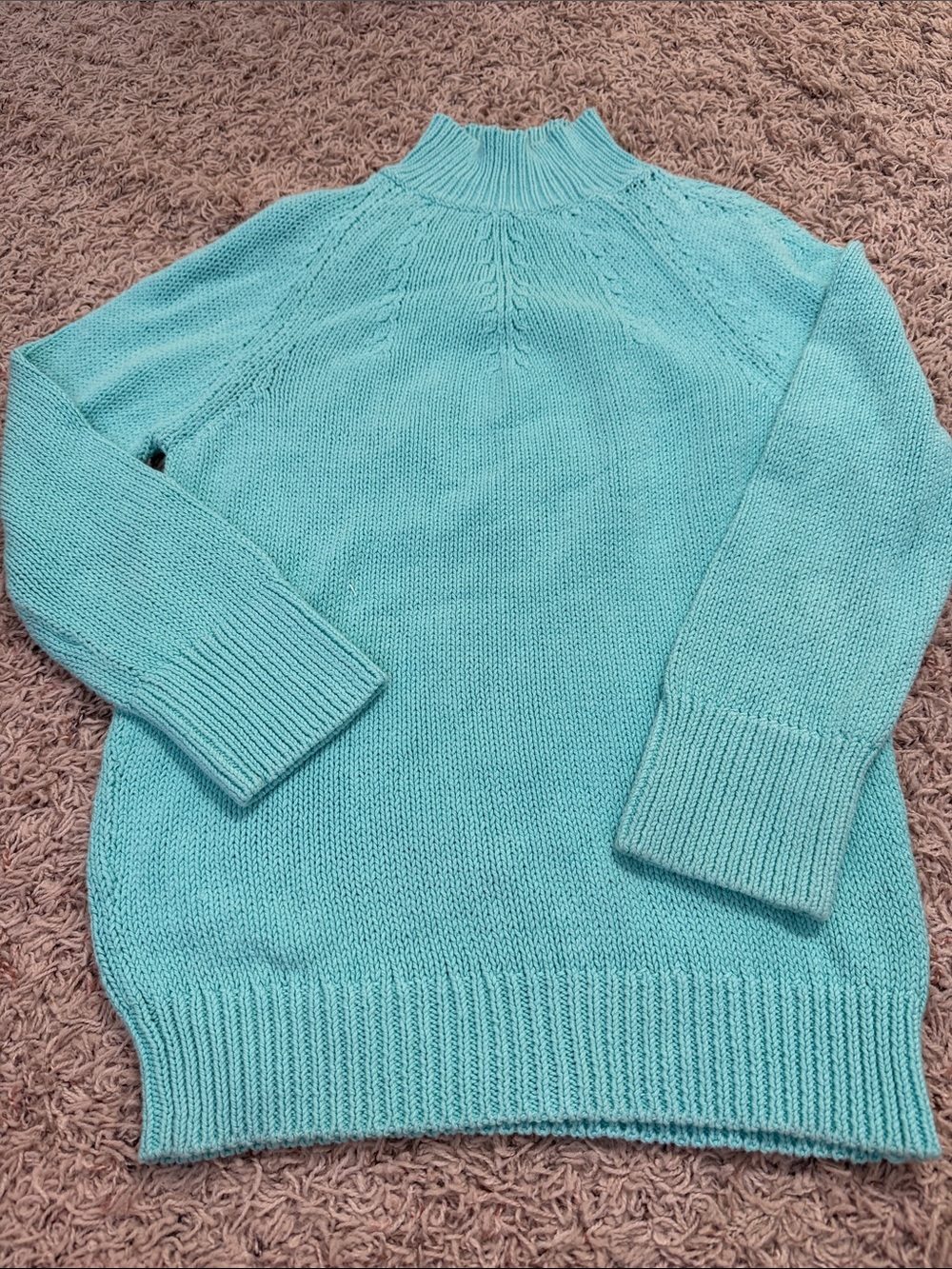 Anne Klein Aqua Mock Neck Sweater